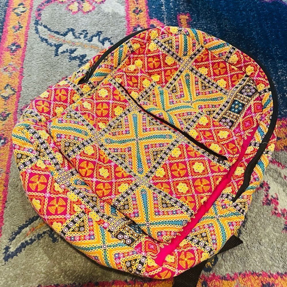 EUC Vintage Bali Multicolor Printed Soft Quilt Backpack